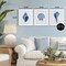 Stupell Industries Blue Chinoiserie Seashells 3pc Framed Print Under Glass Set, design by Courtney Prahl